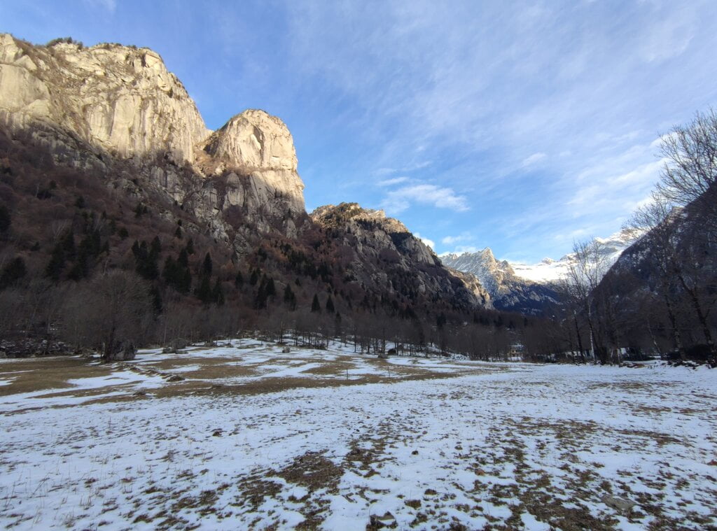 paesaggio invernale Val di Mello