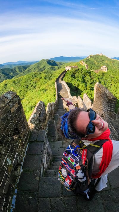 Grande Muraglia Cinese senza gente ad agosto - Jinshanling